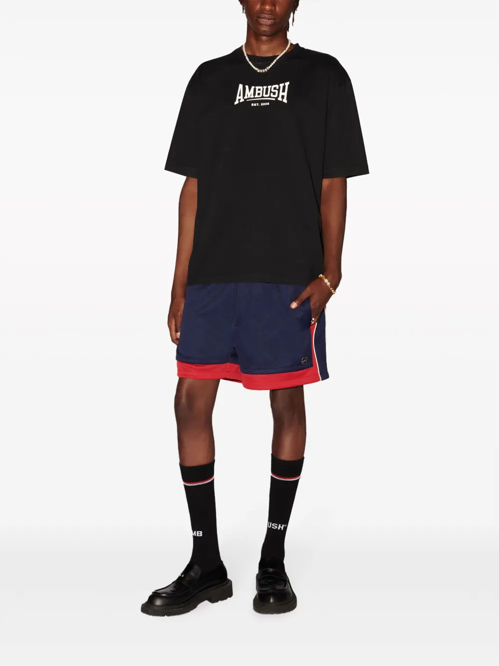 AMBUSH 2008 LOGO PRINT BLACK