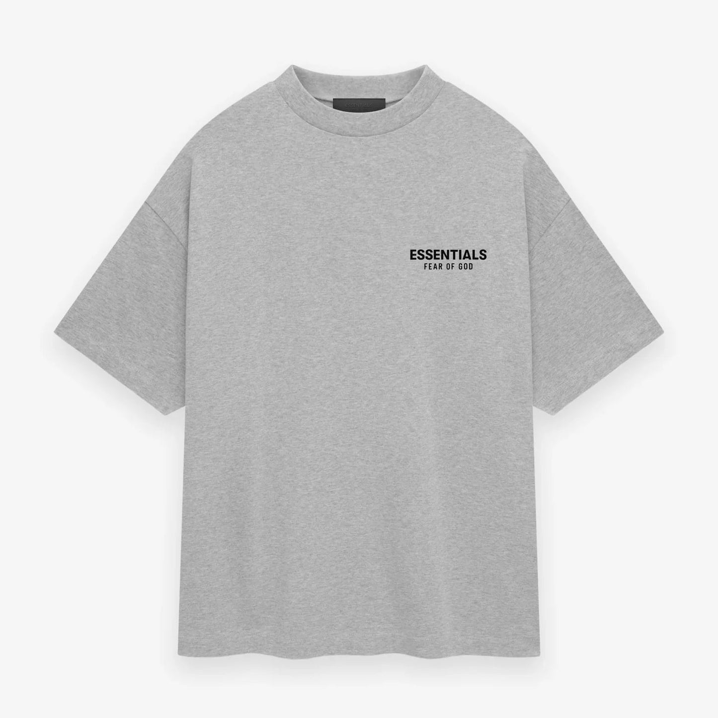 FEAR OF GOD ESSENTIALS JERSEY CREWNECK T-SHIRT LIGHT HEATHER(PO)