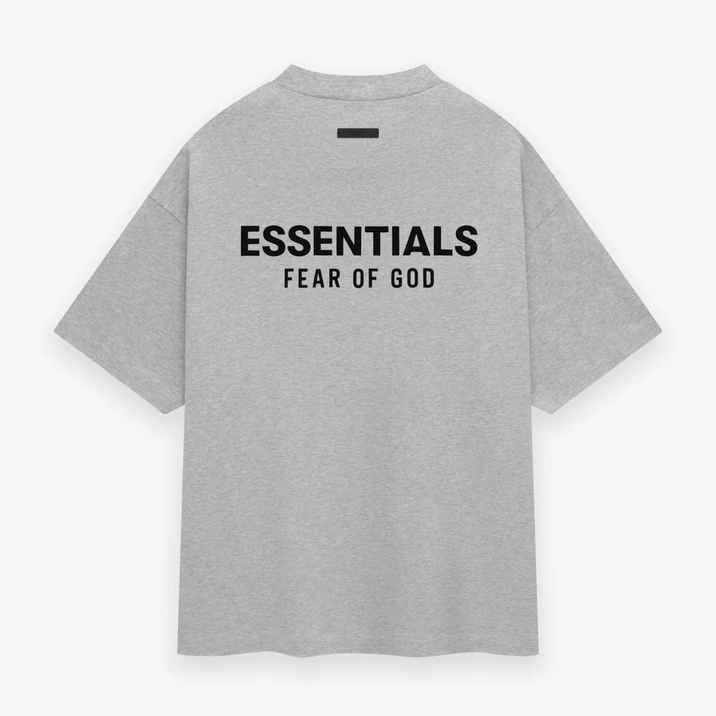 FEAR OF GOD ESSENTIALS JERSEY CREWNECK T-SHIRT LIGHT HEATHER(PO)