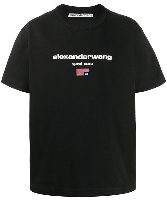 ALEXANDER WANG INTERNATIONAL FLAG EMBOSSED BLACK